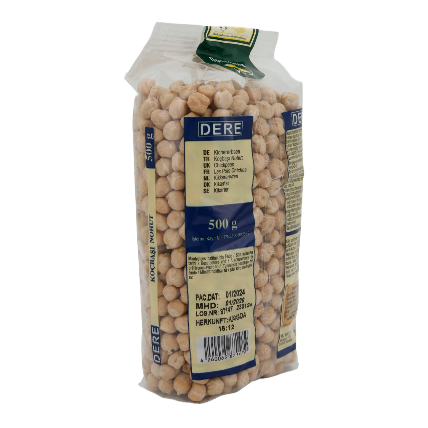 Kikkererwten Dere | Peulvrucht | Koçbaşı Nohut | 500g