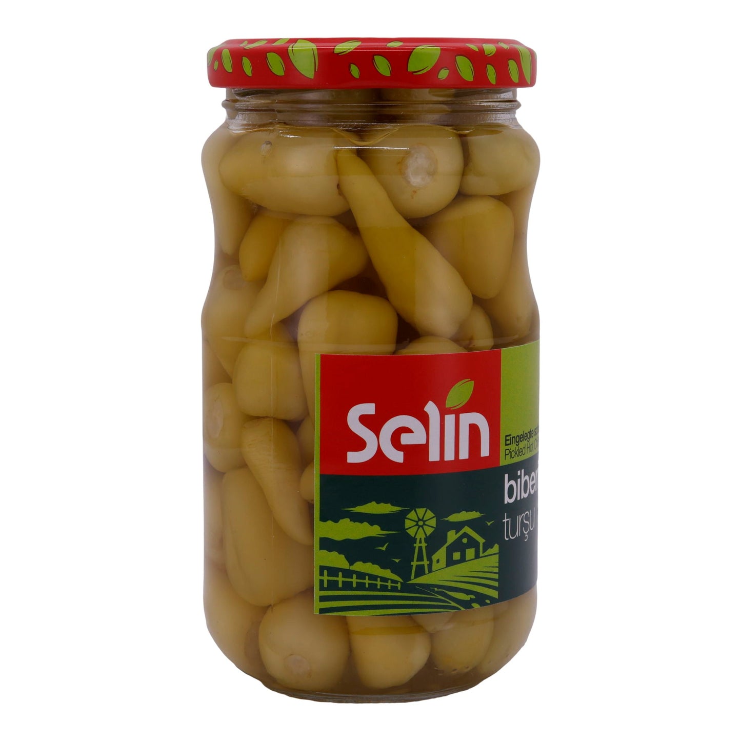 Peperoni Selin | Scharf | Marinierte Paprika in Essig | 330g SELIN