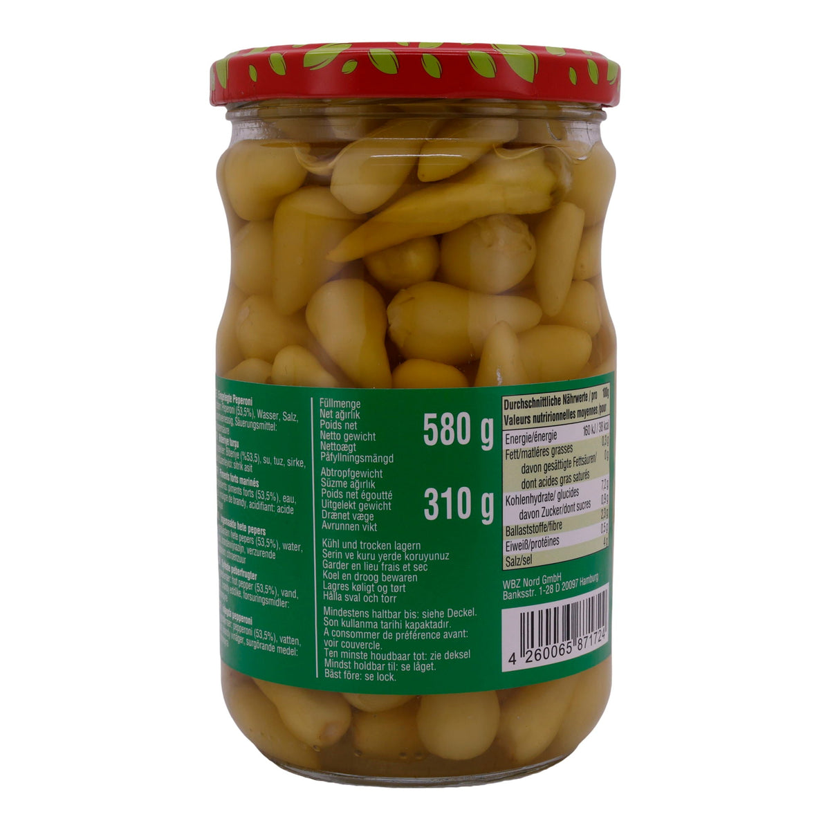 Peperoni Selin | Scharfe | Marinierte Paprika in Essig, würzig & frisch | 580g SELIN