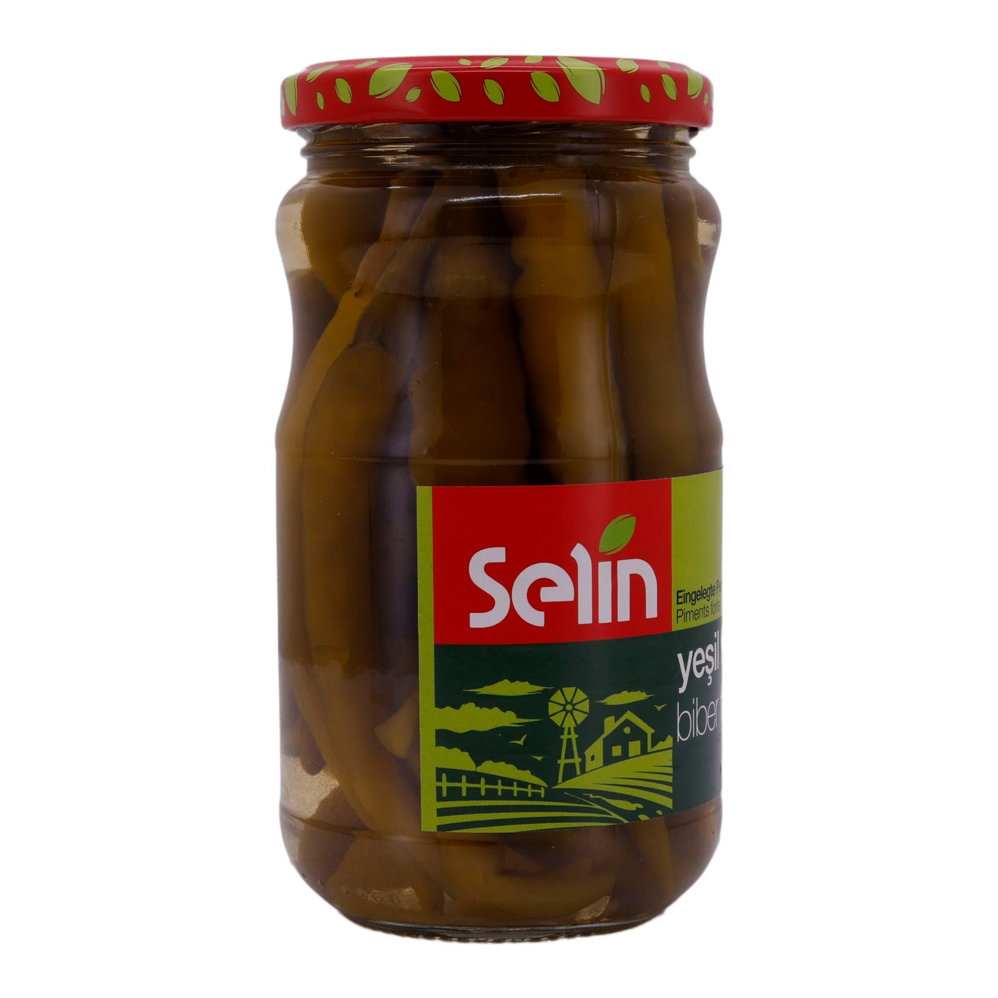 Eingelegtes Peperoni Selin | Eingelegte Grüne Peperoni | Würzige Leckerbissen | 330 g SELIN