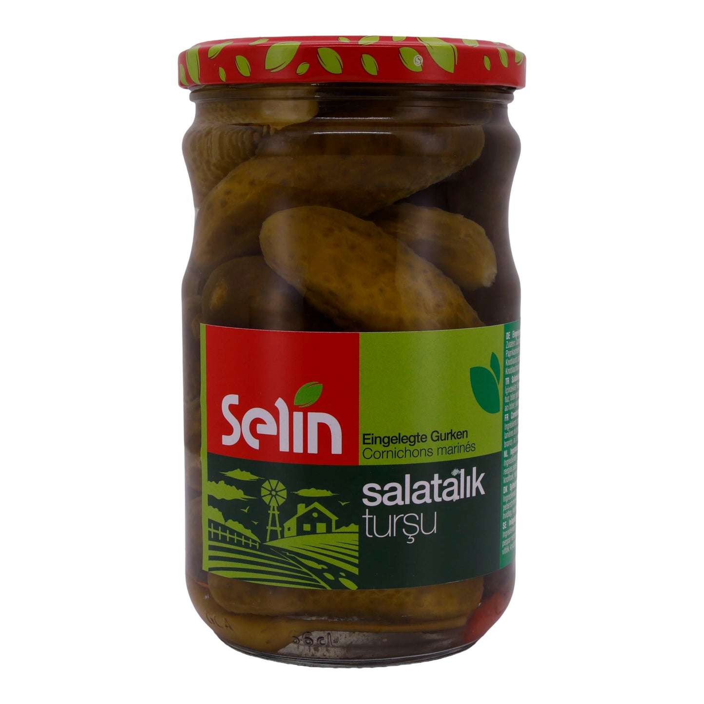 Gurken Selin | Ingelegde augurken in azijn | Met knoflook & paprika | 620g