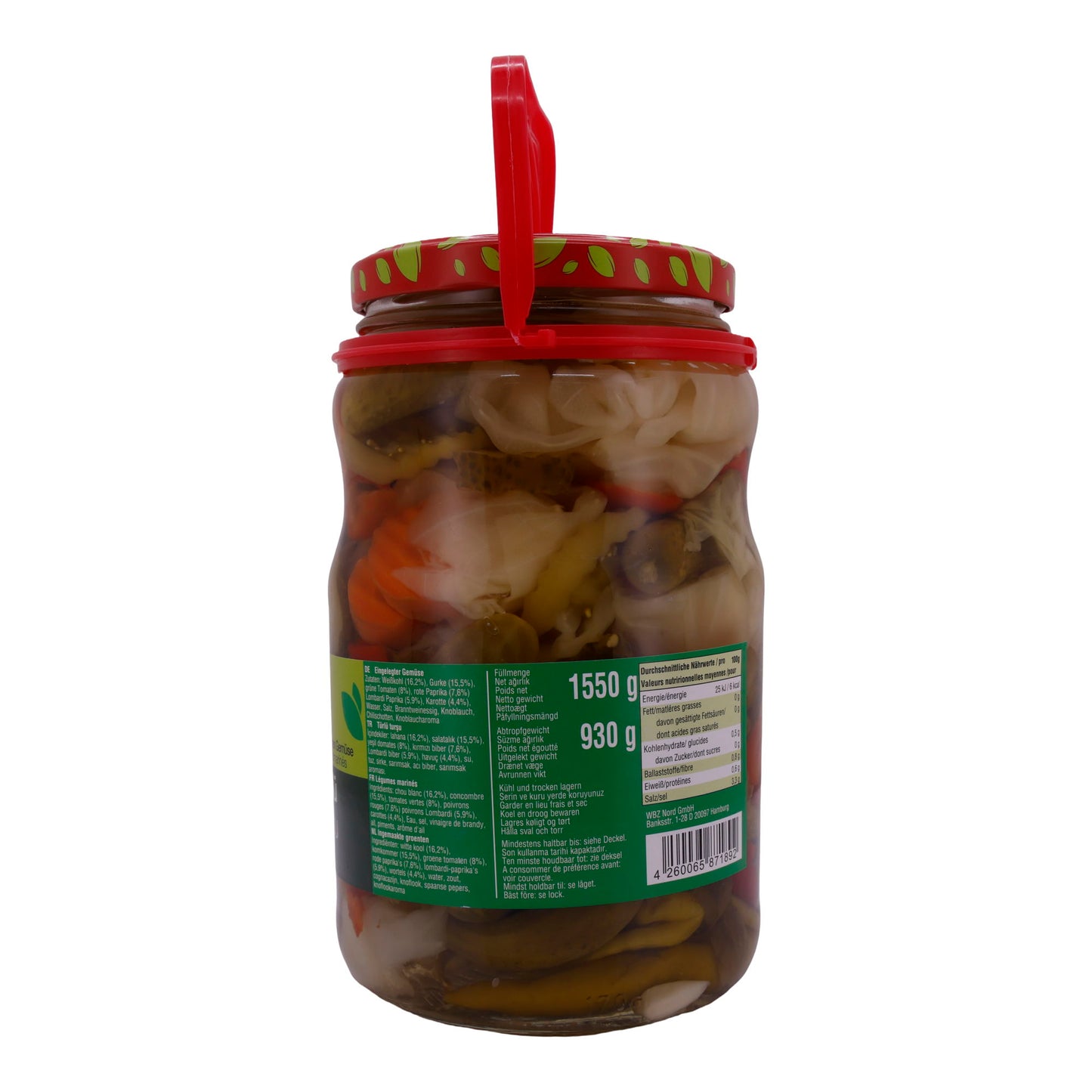 Gemüse Selin | Türlü Turşu | Gemengde ingelegde groenten | 1550g
