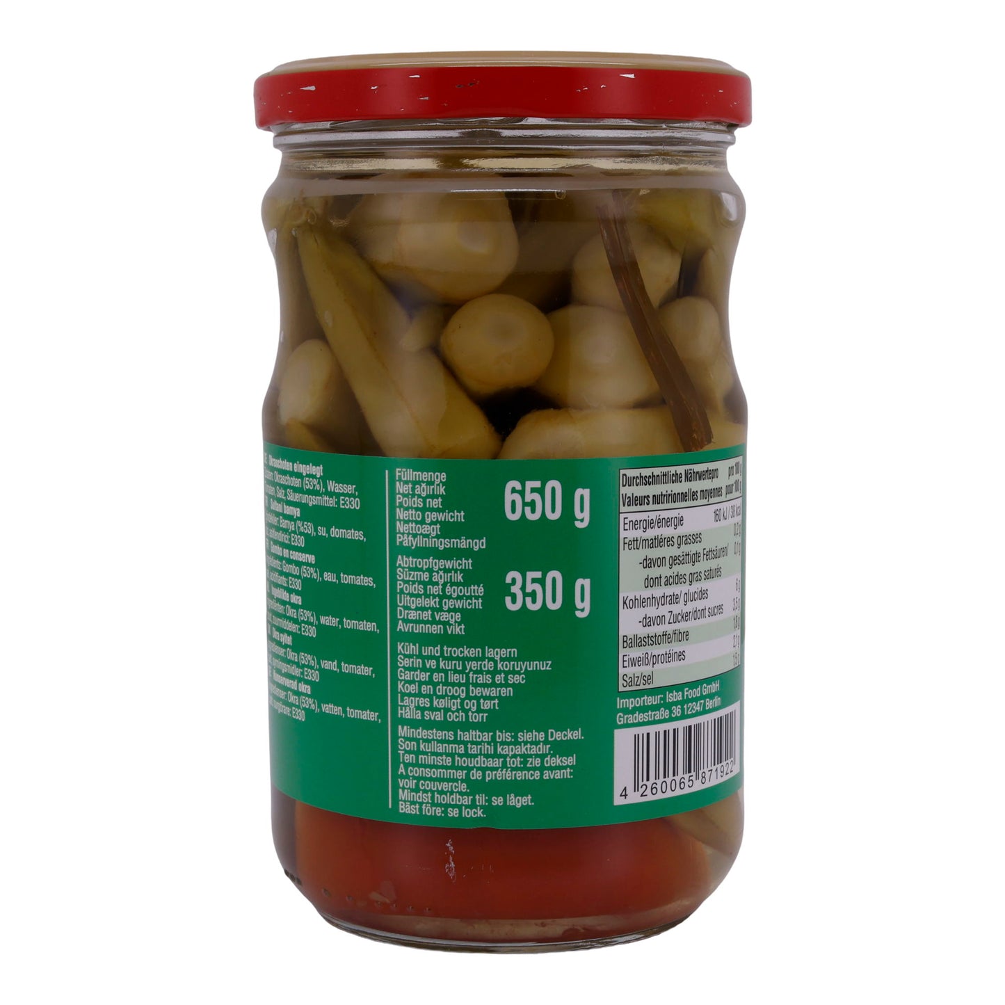 Gombo sottaceto Selin | Verdura | Sultani Bamya | 650 g
