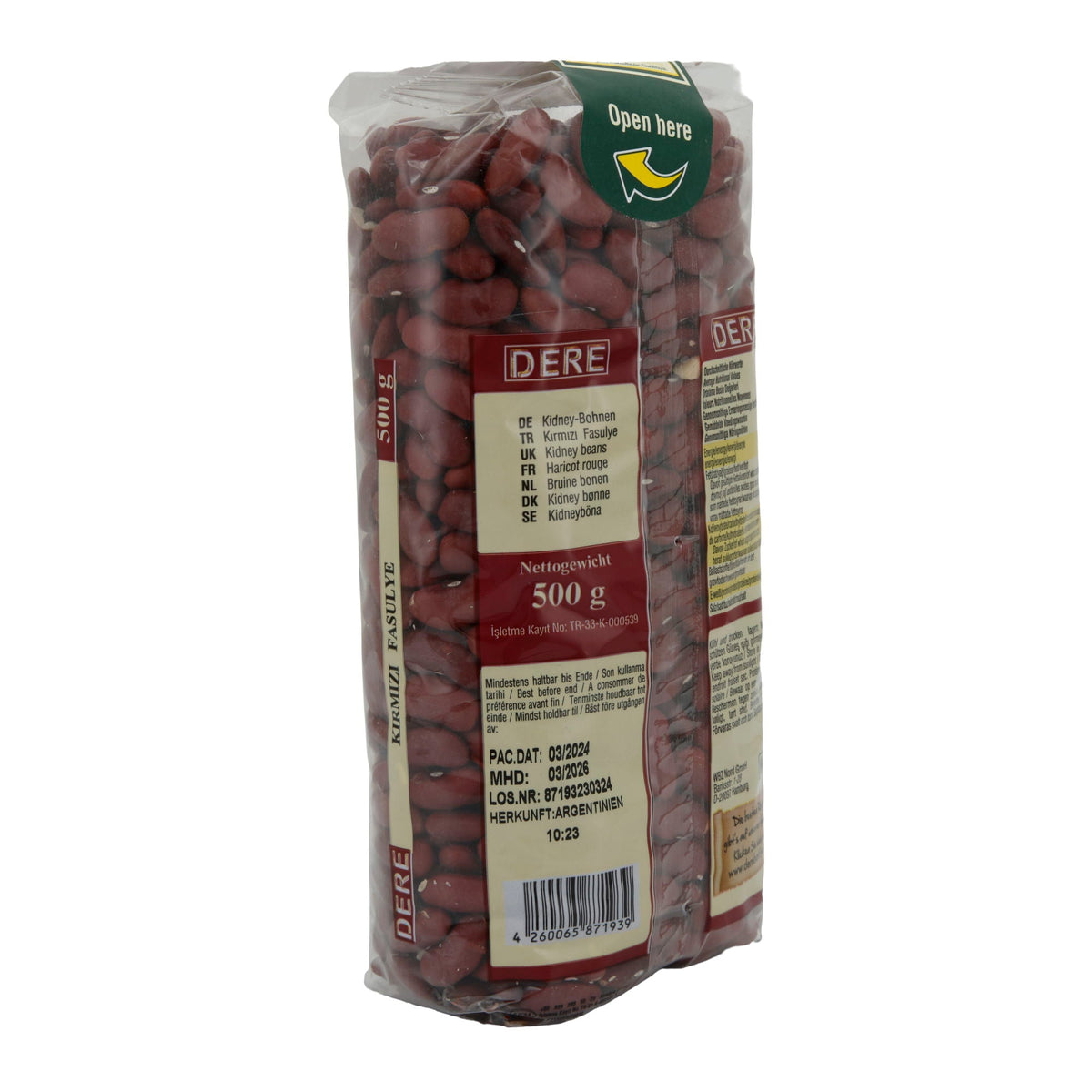 Bohnen Dere | Rote Kidneybohnen | Hochwertig | 500g DERE