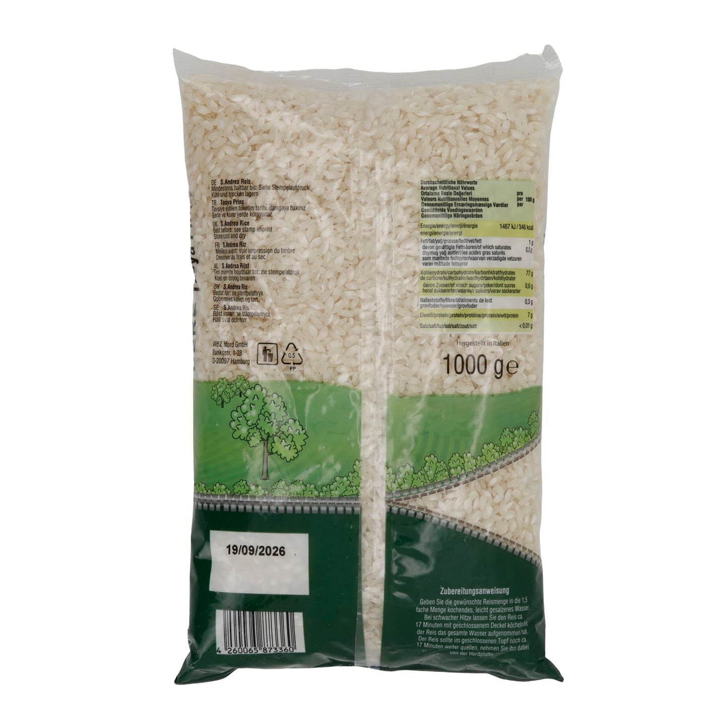 Reis Dere Tosya | Rundkornreis | mediterrane Küche | 1000 g DERE
