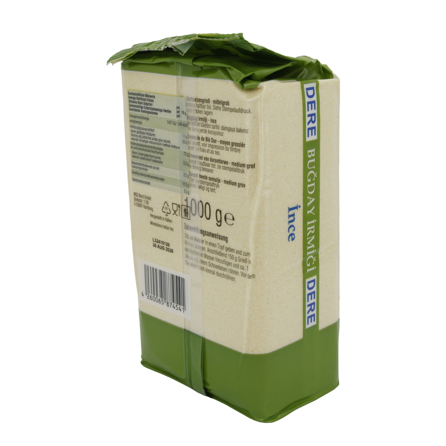 DURUM WHEAT SEMOLINA MEDIUM