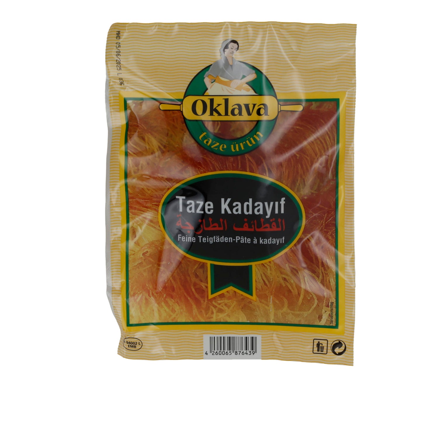 Teigfäden Oklava | Taze Kadayif | Frisch, für Desserts | 400 g
