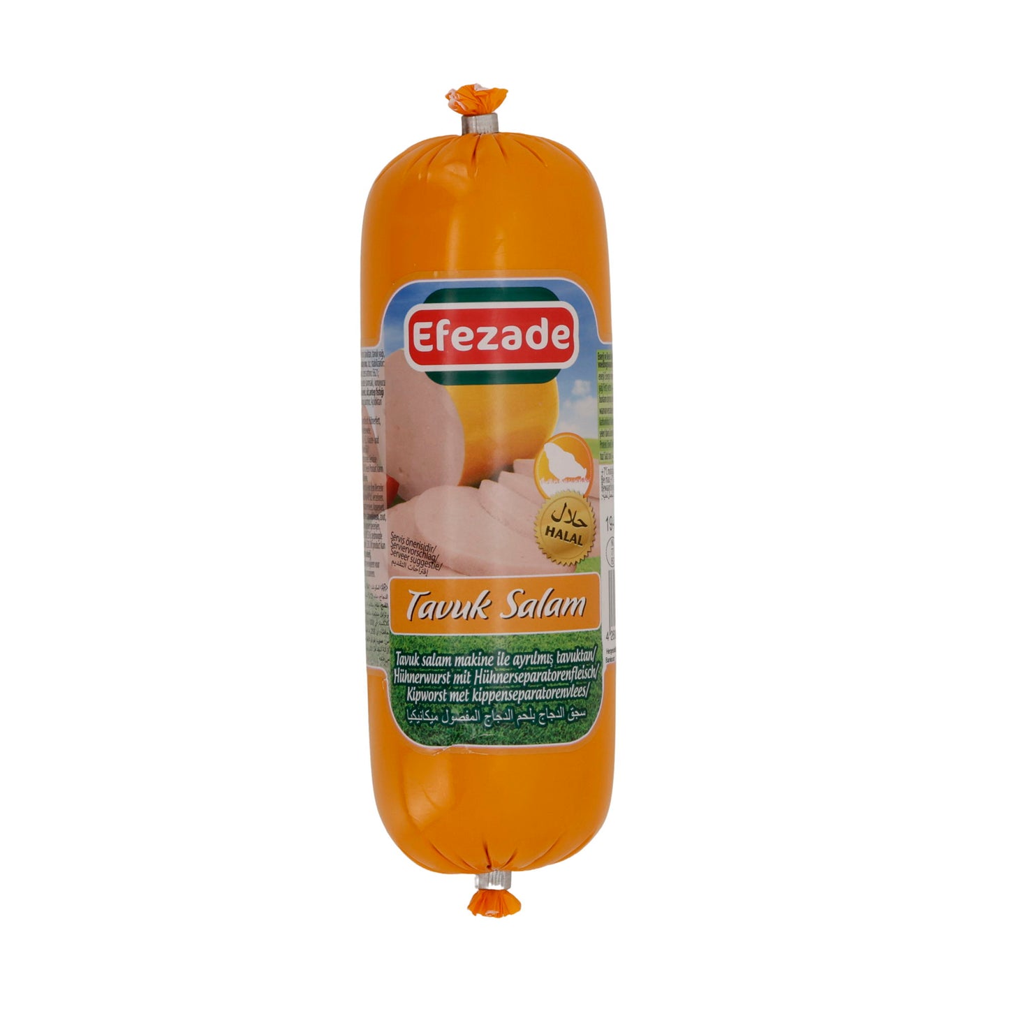 Salami de poulet Efezade Tavuk Salam | Salami | Halal, légèrement épicé | Roulé de 400 g