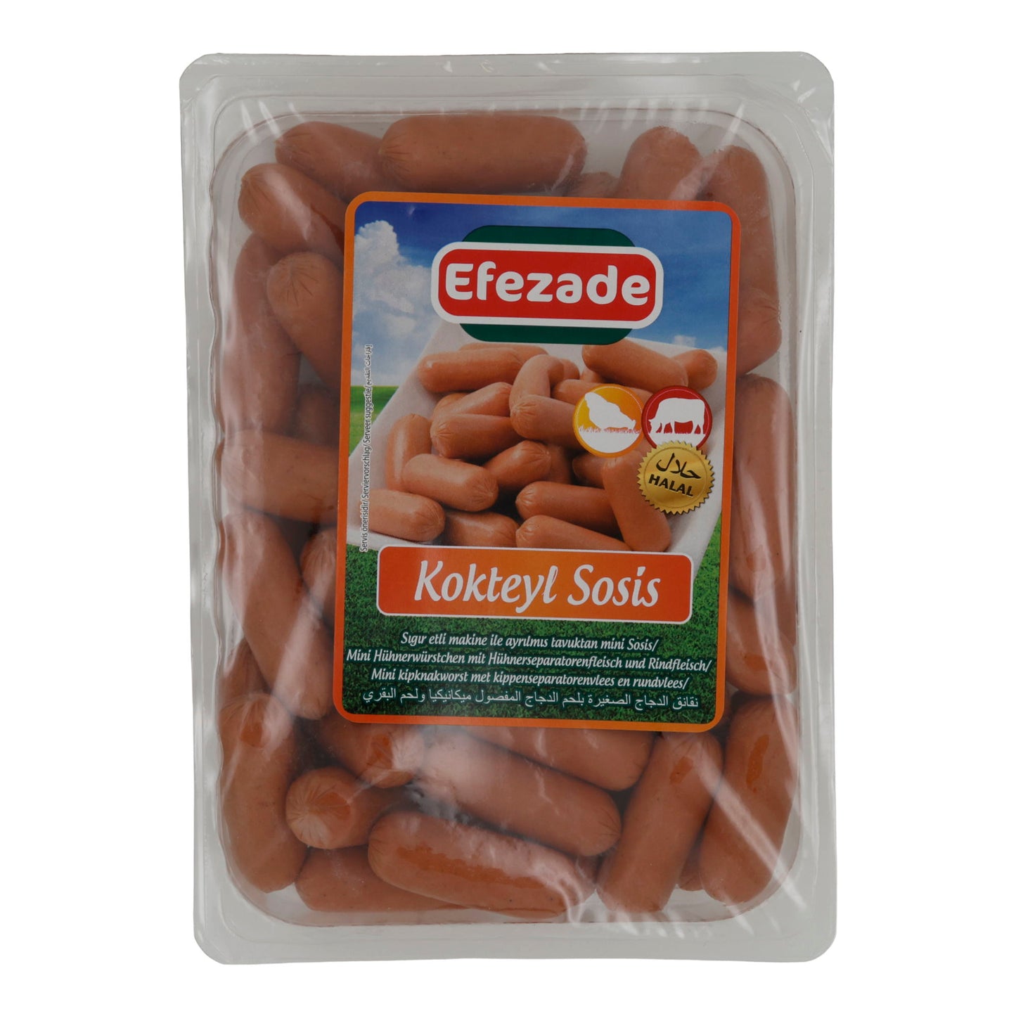 Mini-salsicce di pollo Efezade Kokteyl | Con carne di manzo | 400 g