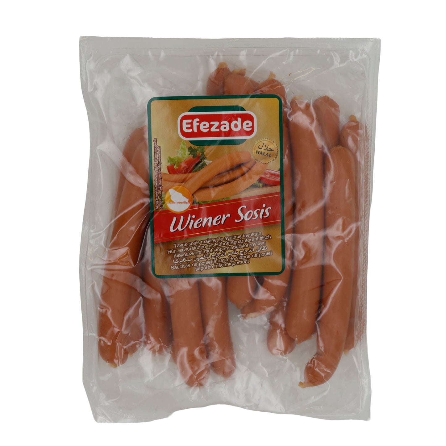 Wiener Sosis Efezade | Halal Hähnchen-Wiener Würstchen | 600 g
