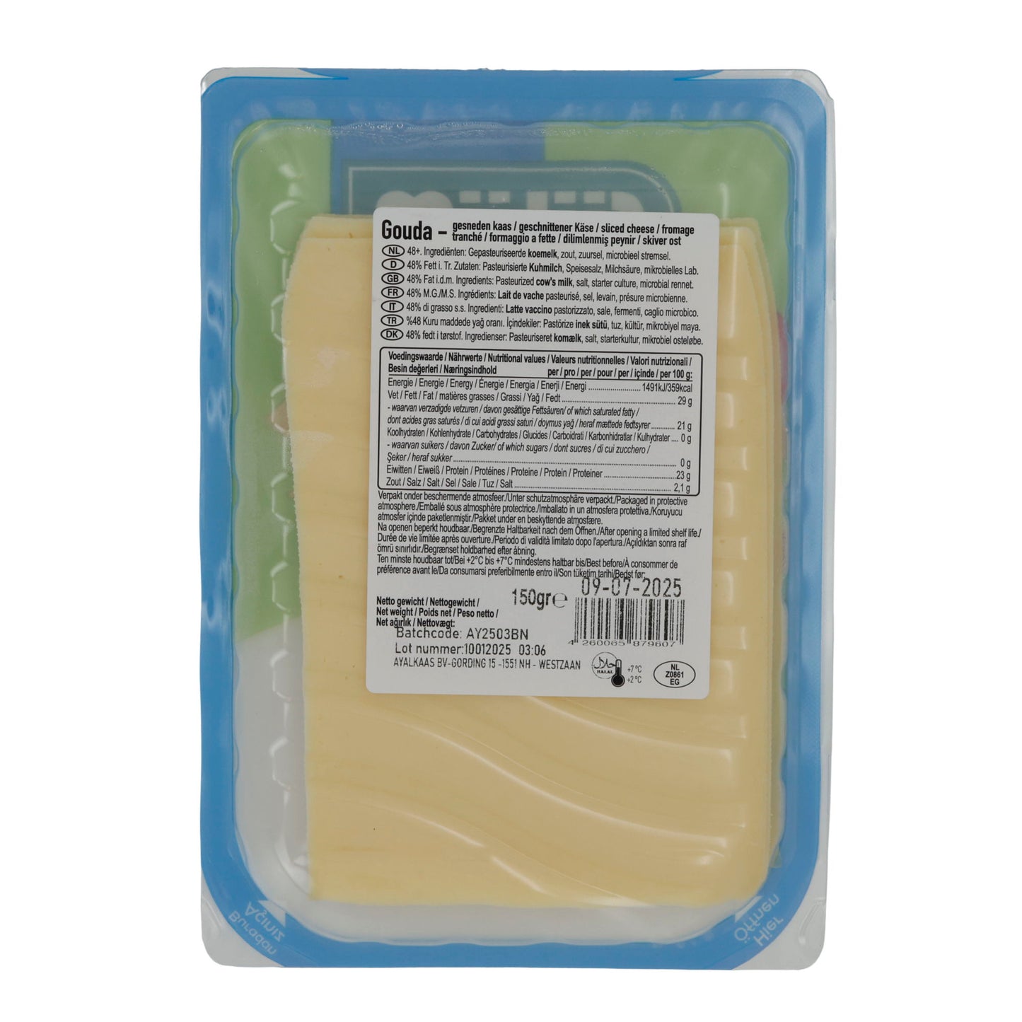 Scheibenkäse Sütüm Gouda | Voor sandwiches en snacks | 150 g