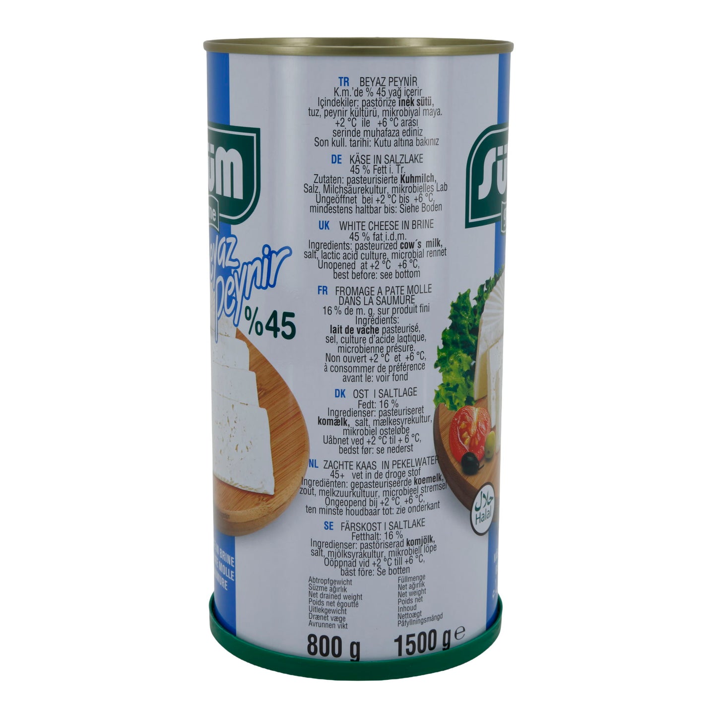 Weißkäse Sütüm Beyaz Peynir | Weißkäse in Salzlake | 45 % Fett i. Tr. | 1500 g