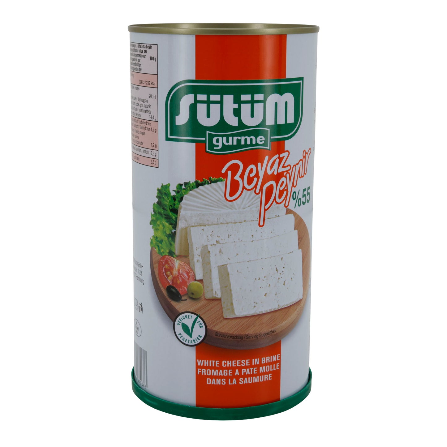 Weißkäse Sütüm Beyaz Peynir | Weißkäse in Salzlake | 55 % Fett i. Tr. | 1500 g