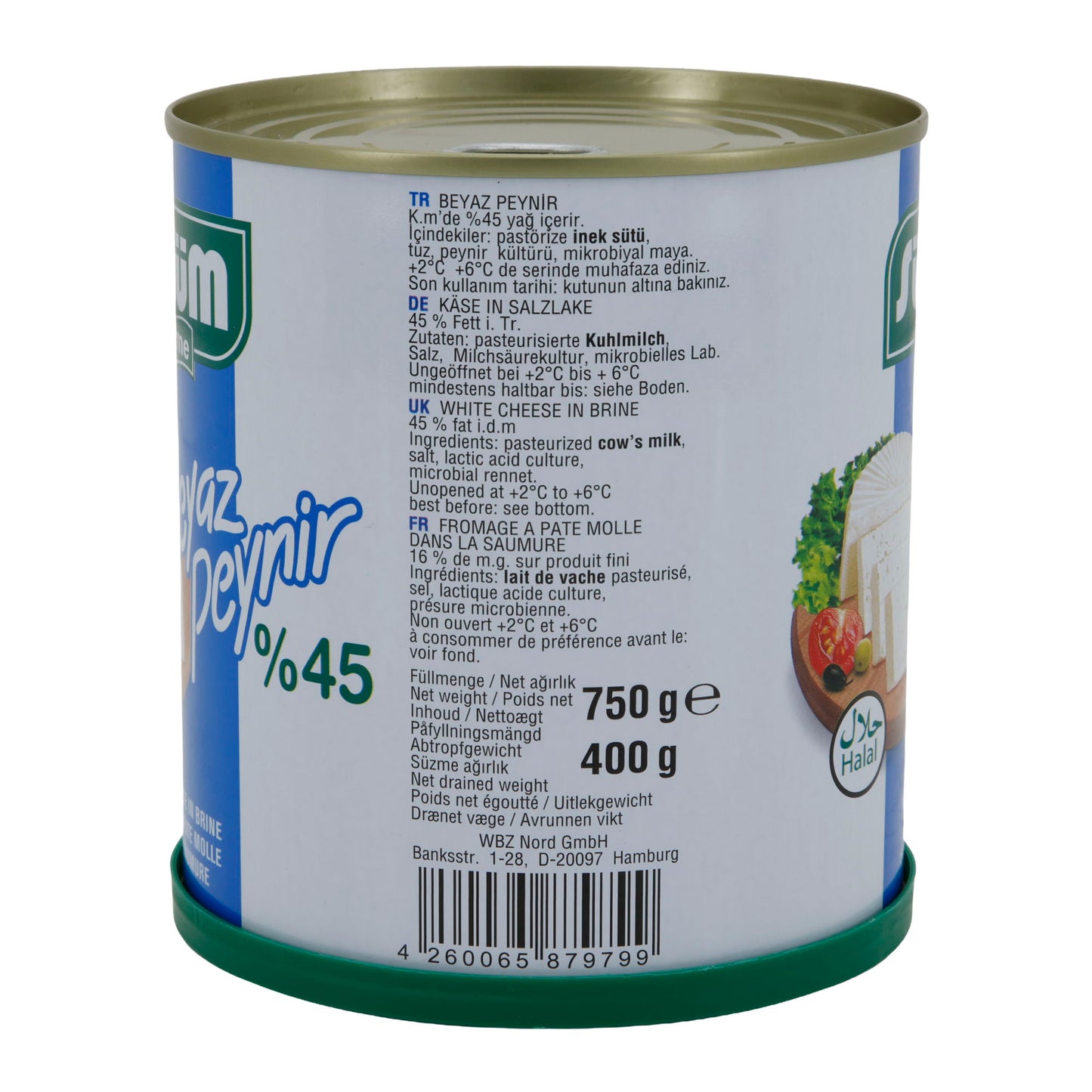 Weißkäse Sütüm Beyaz Peynir | Weißkäse in Salzlake | 45 % Fett i. Tr. | 750 g