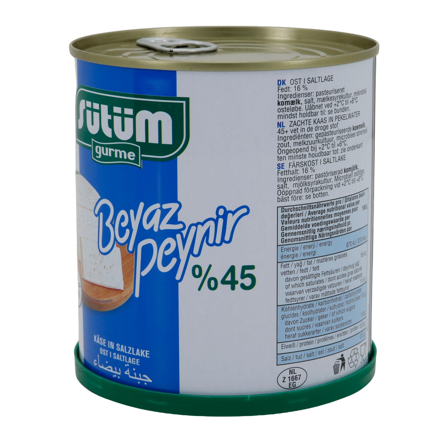 Weißkäse Sütüm Beyaz Peynir | Weißkäse in Salzlake | 45 % Fett i. Tr. | 750 g