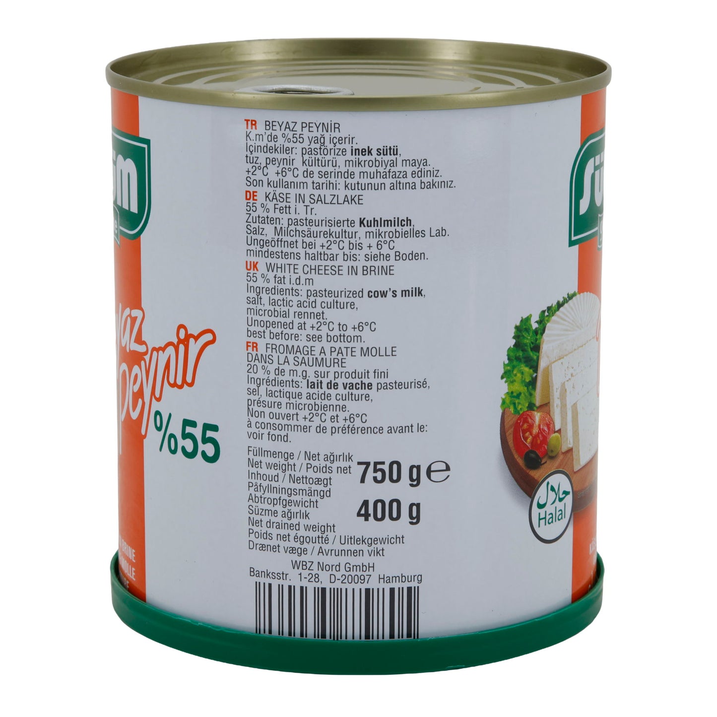 Weißkäse Sütüm Beyaz Peynir | Weißkäse in Salzlake | 55 % Fett i. Tr. | 750 g