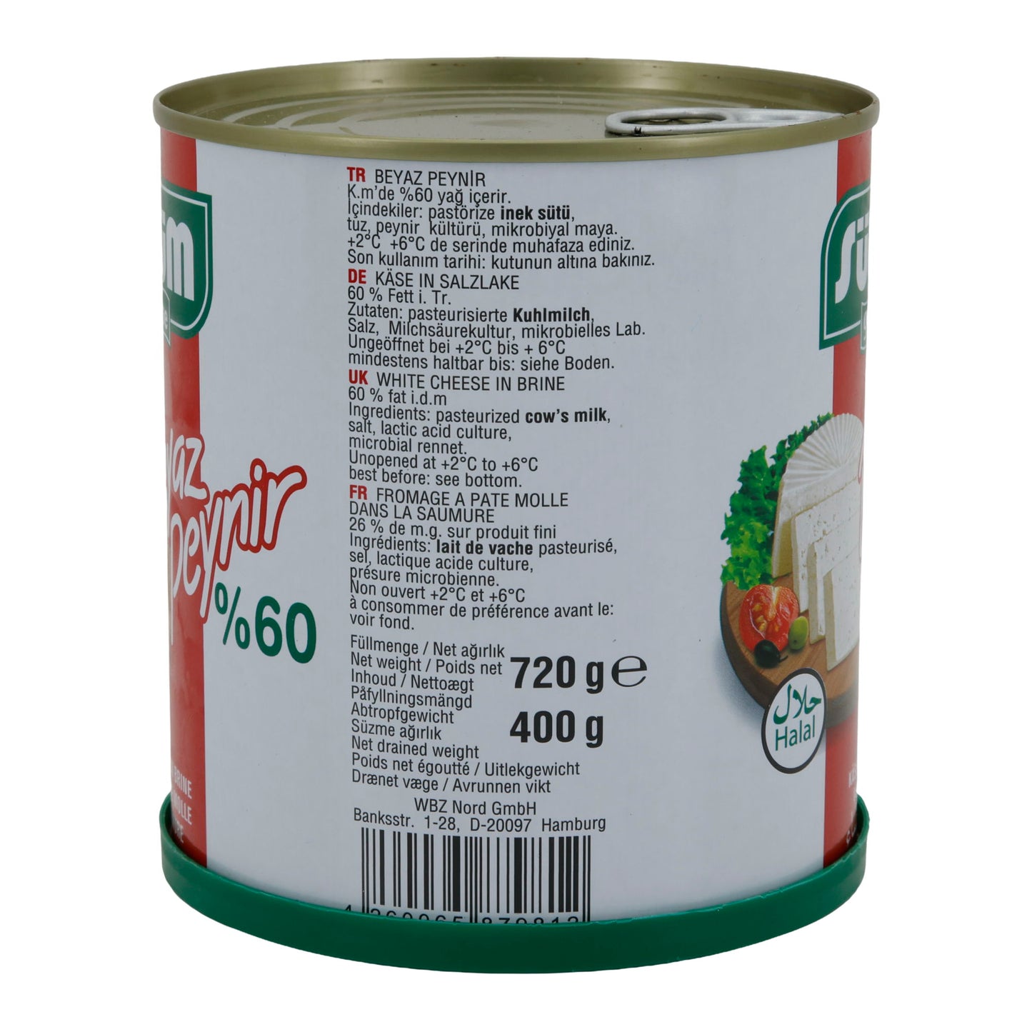 Weißkäse Sütüm Beyaz Peynir | Weißkäse in Salzlake | 60 % Fett i. Tr. | 720 g