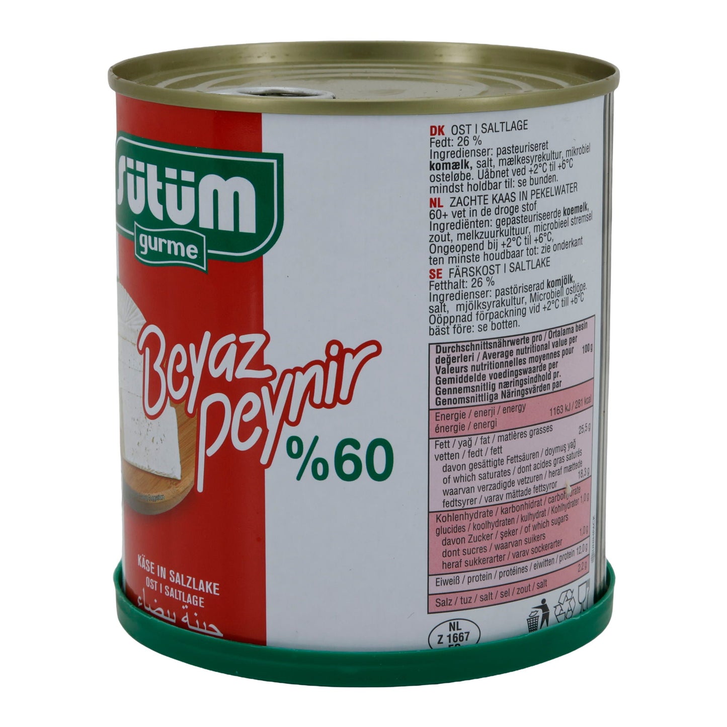 Weißkäse Sütüm Beyaz Peynir | Weißkäse in Salzlake | 60 % Fett i. Tr. | 720 g SUETUEM