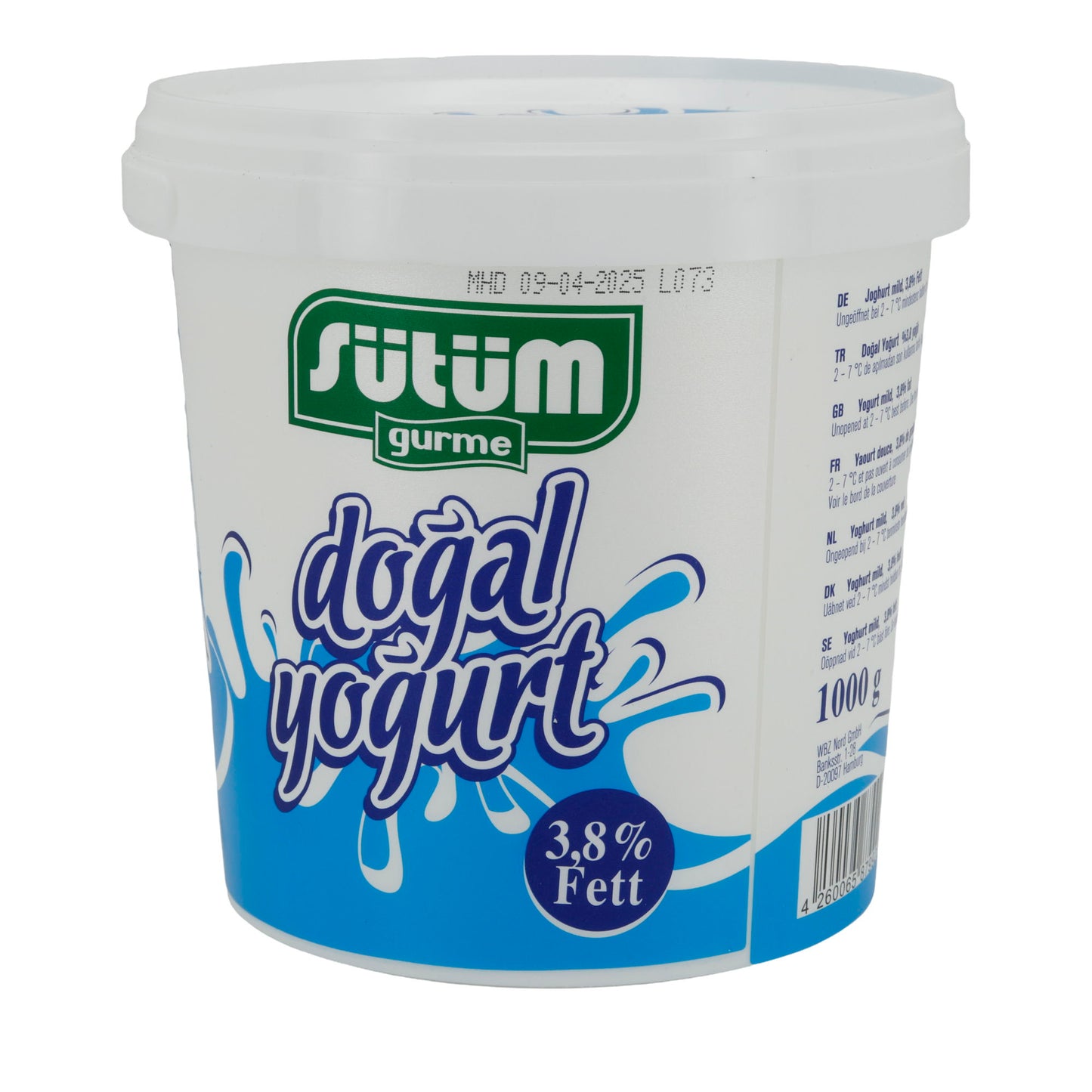 Naturjoghurt Sütüm Doğal Yoğurt | Yoğurt | %3,8 Yağlı | 1000 g