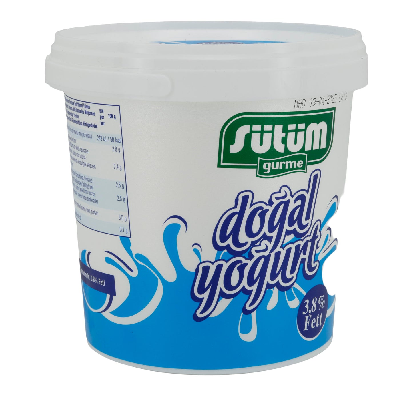 Naturjoghurt Sütüm Doğal Yoğurt | Yoğurt | %3,8 Yağlı | 1000 g