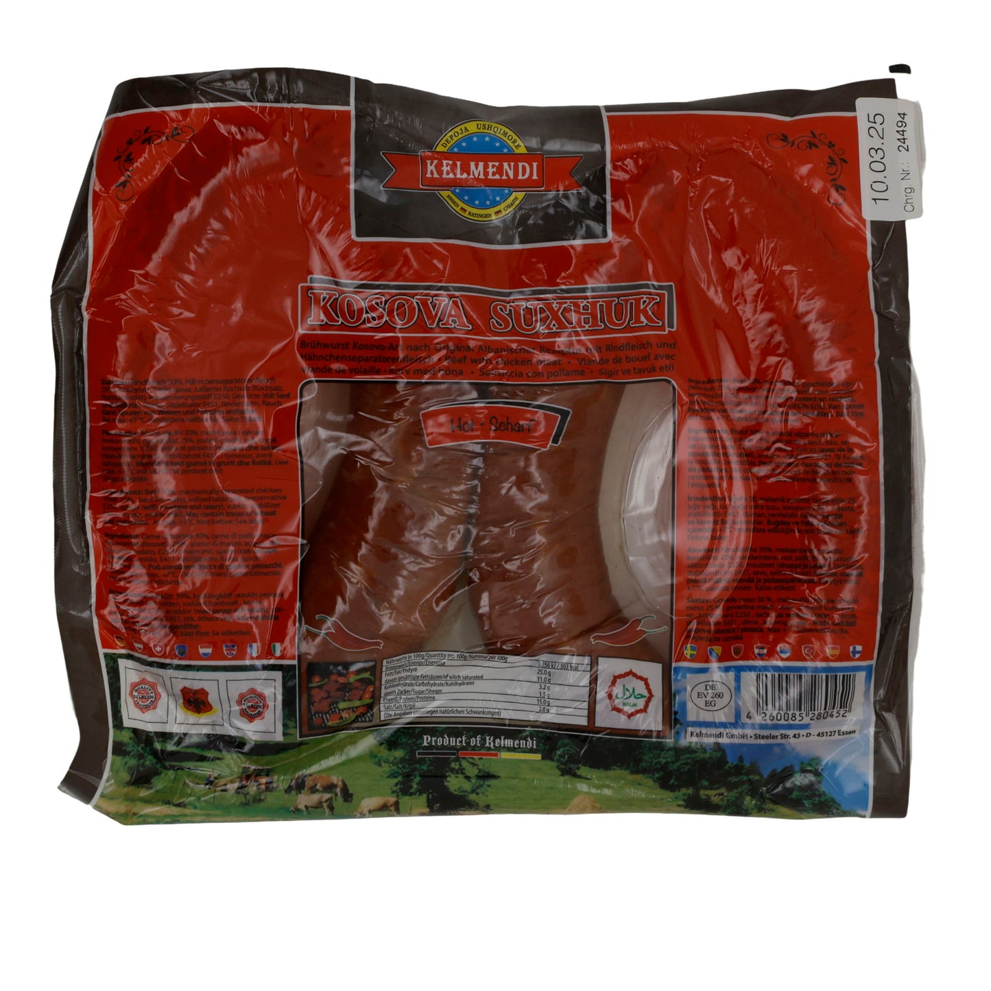 Wurst Kelmendi Kosova Suxhuk | Kosova Brühwurst | 1000 g