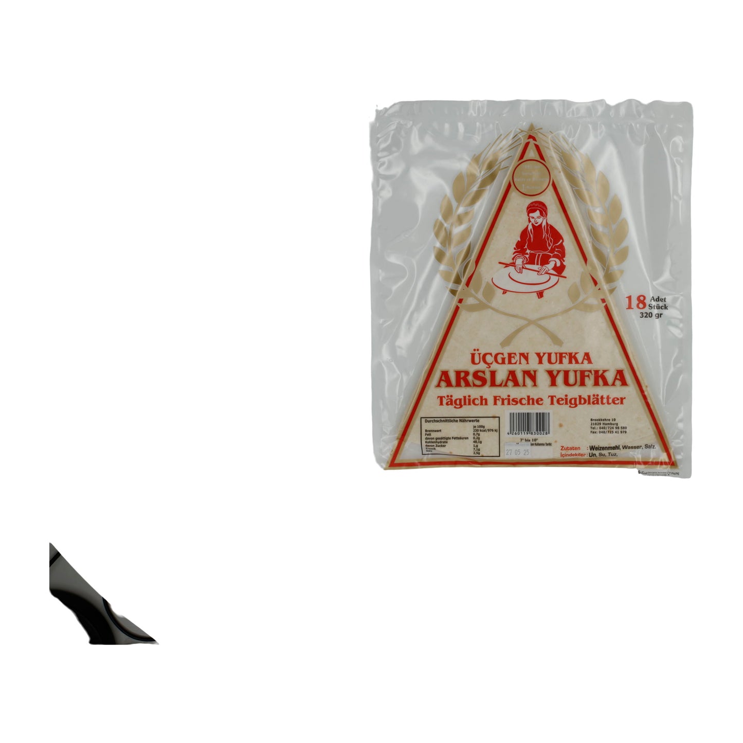 Teigblätter Arslan Üçgen Yufka | Dreieckig | Für Börek & Gebäck | 320 g