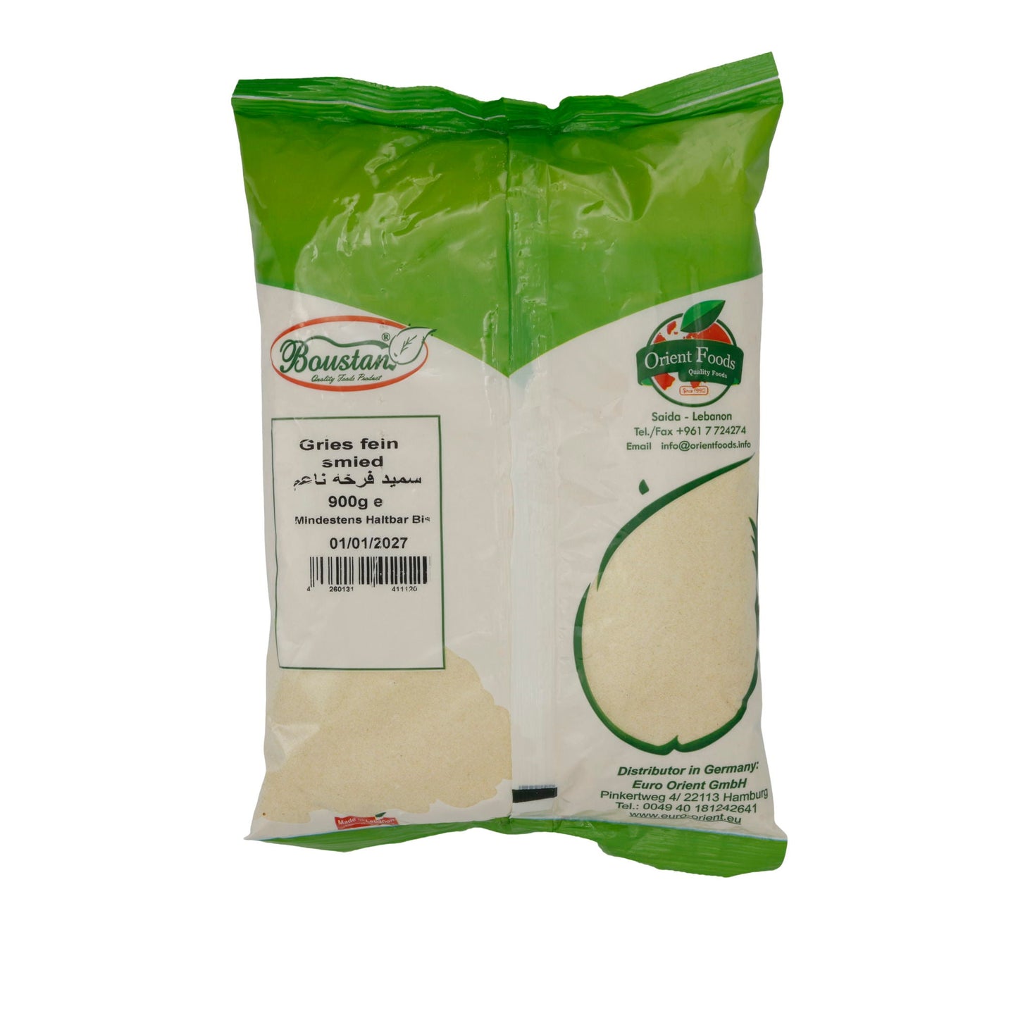 Grieß Boustan | Fein | Für Back- & Süßwaren | 900 g BOUSTAN