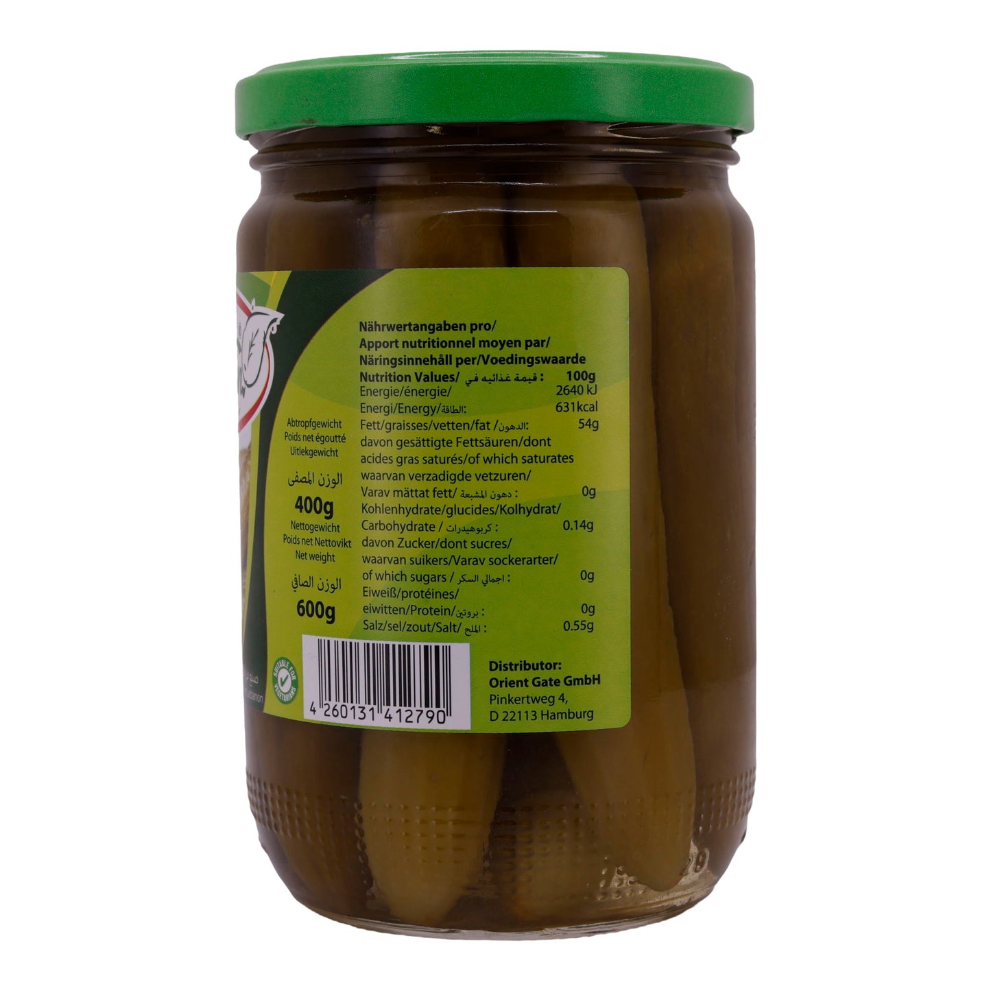 Gewürzgurken Boustan | Groenten | Knapperig en aromatisch uit Libanon | 600g
