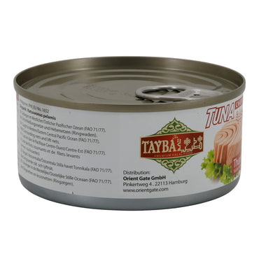 Thunfisch Tayba | Fisch | Stücke in Sojaöl | 160 g Dose (Abtropfgewicht 112 g)
