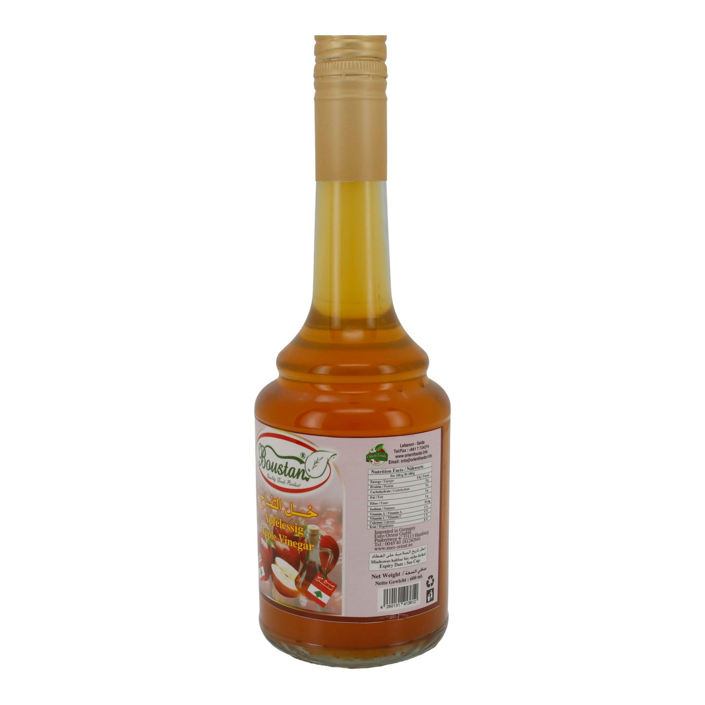 Essig Boustan | Apfelessig | natürlich fermentiert aus dem Libanon | 500 ml