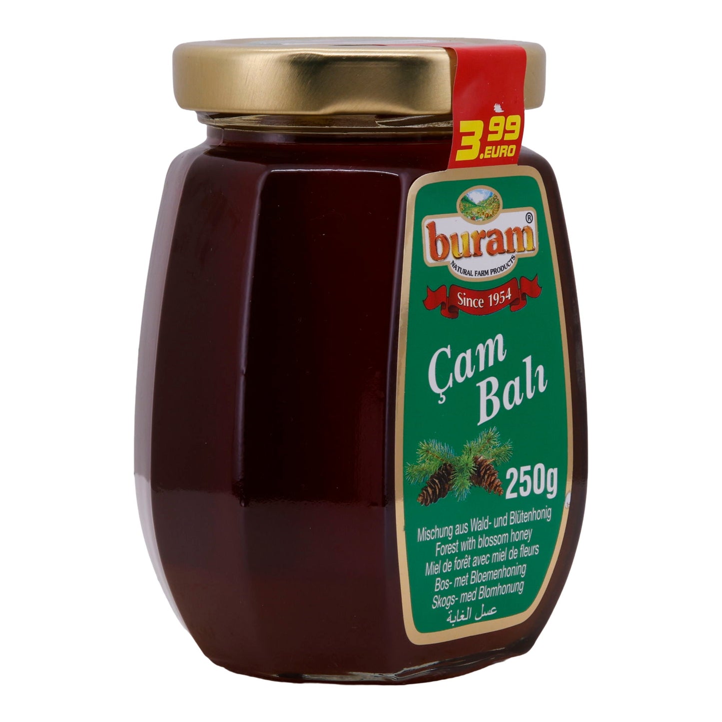Blütenhonig Buram | Reiner Honig | Direkt aus der Natur | 250 g BURAM