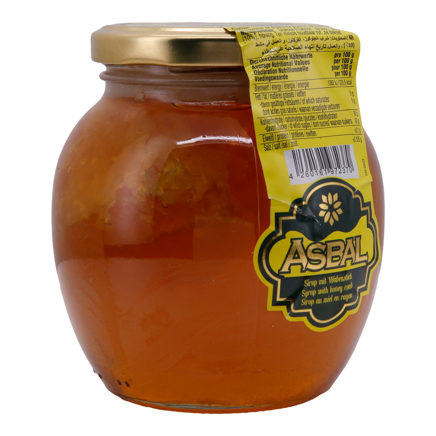 Sirup Asbal | Mit Honig & Wabeneinlage | Natürliche Süße | 480g