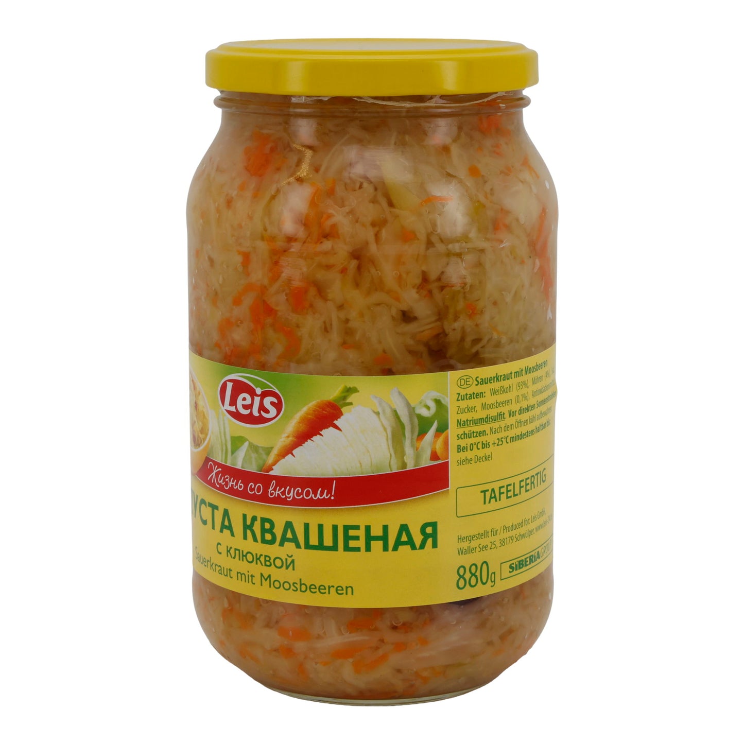 Zuurkool Leis | Zuurkool | met veenbessen/Kluekwoy | 880 g