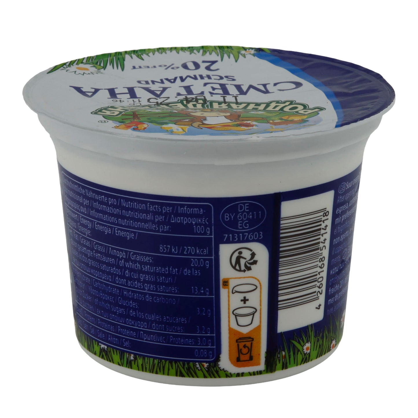 Sauerrahm Smetana Schmand | Sauerrahm | Cremoso per cucina dell'Europa orientale | 250 g
