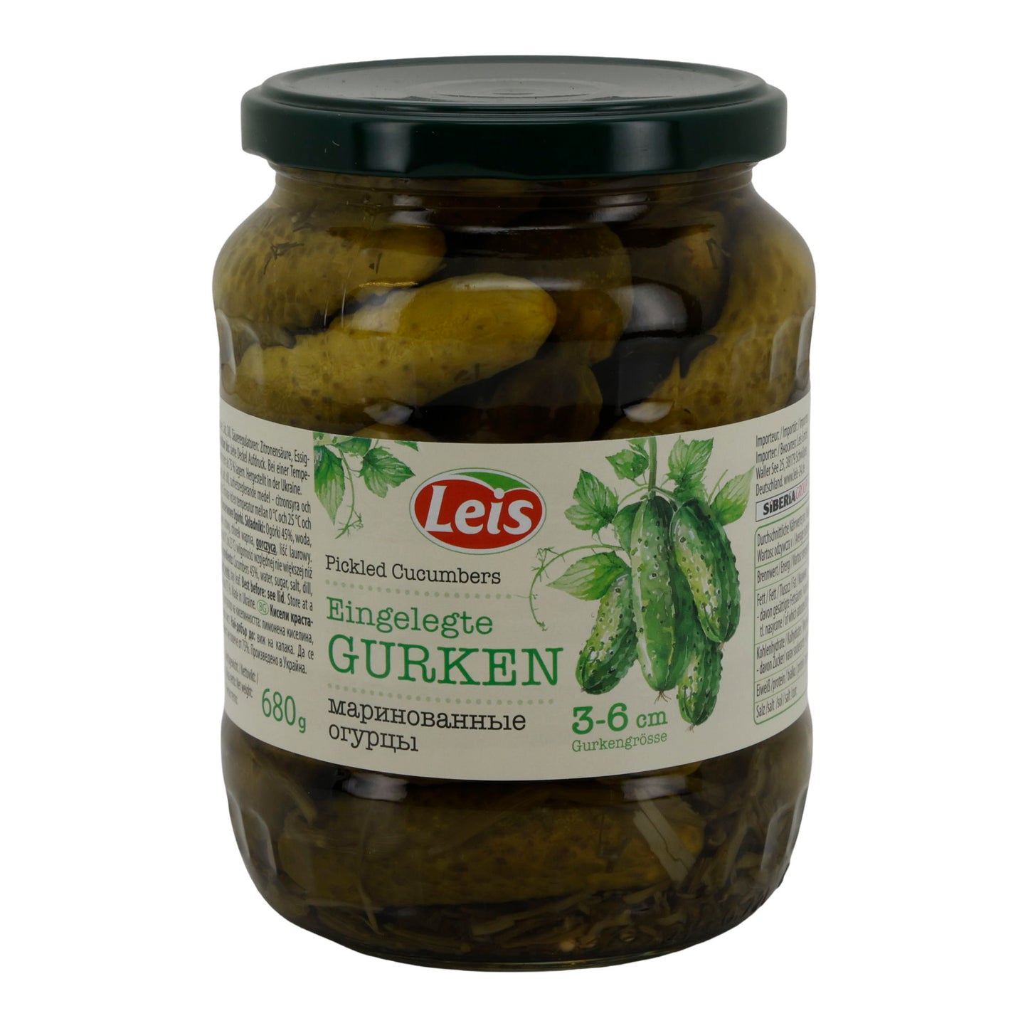 Gurken Leis | Gurken | Kornischon 3-6 cm ingelegd | 720 ml
