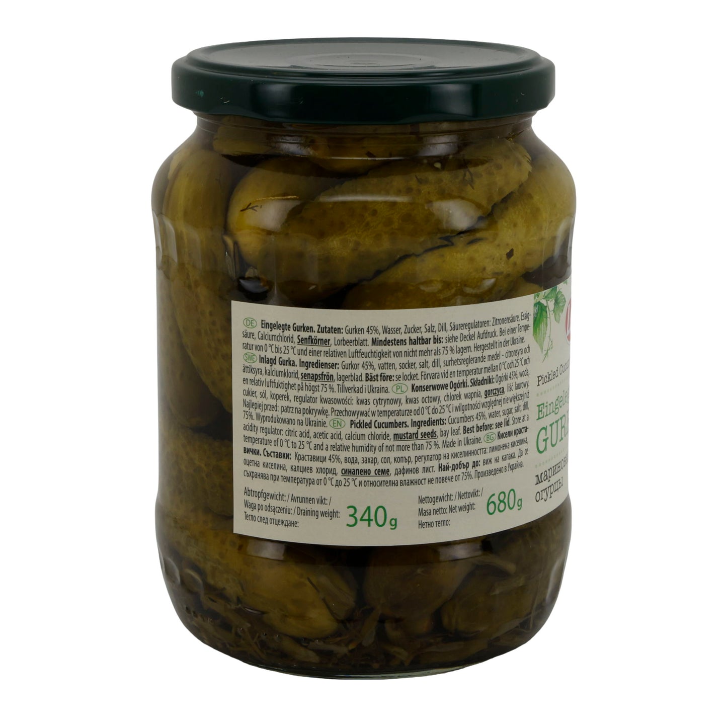 Gurken Leis | Gurken | Kornischon 3-6 cm ingelegd | 720 ml