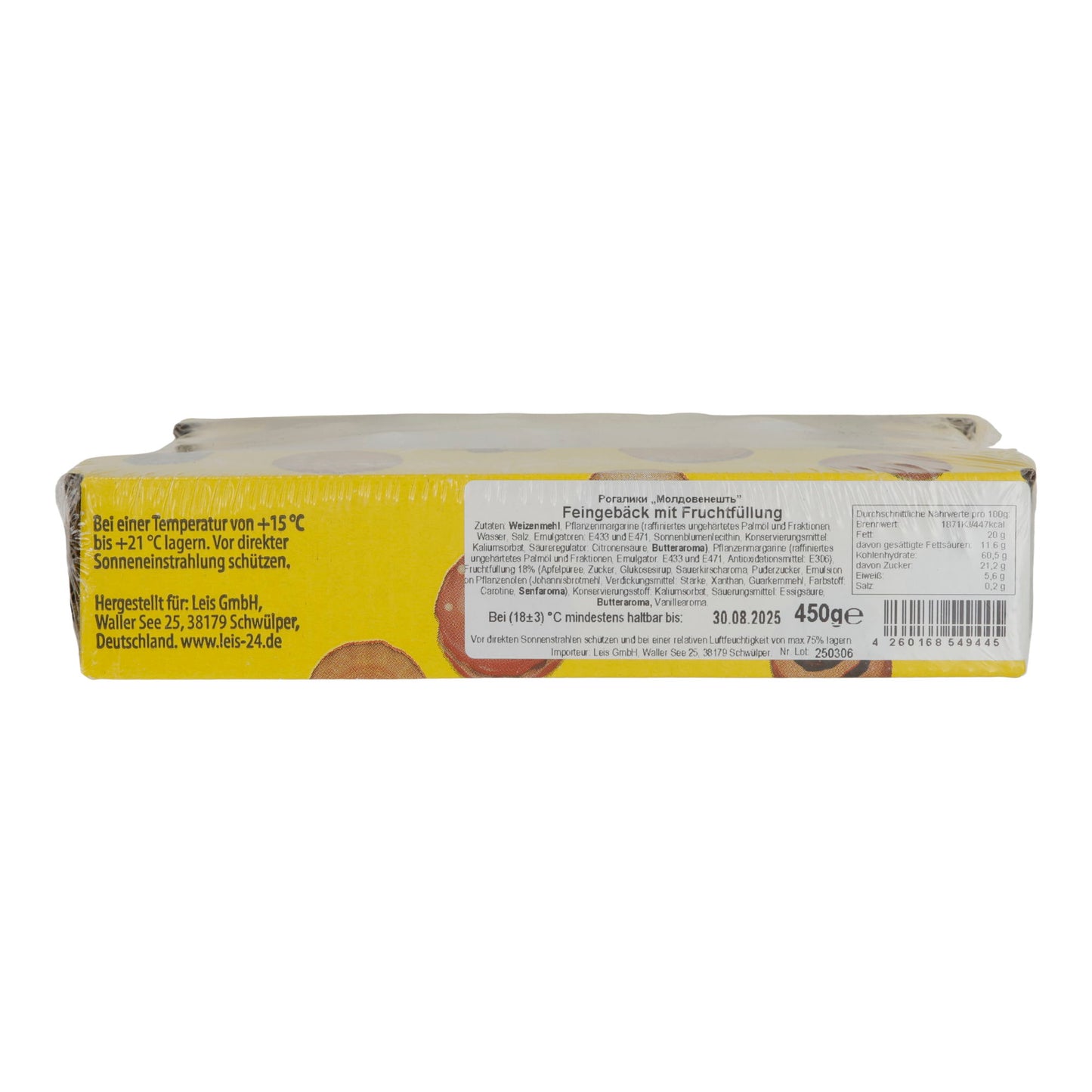 Feingebäck Lidia | Pâtisserie | avec garniture aux fruits | paquet de 450 g