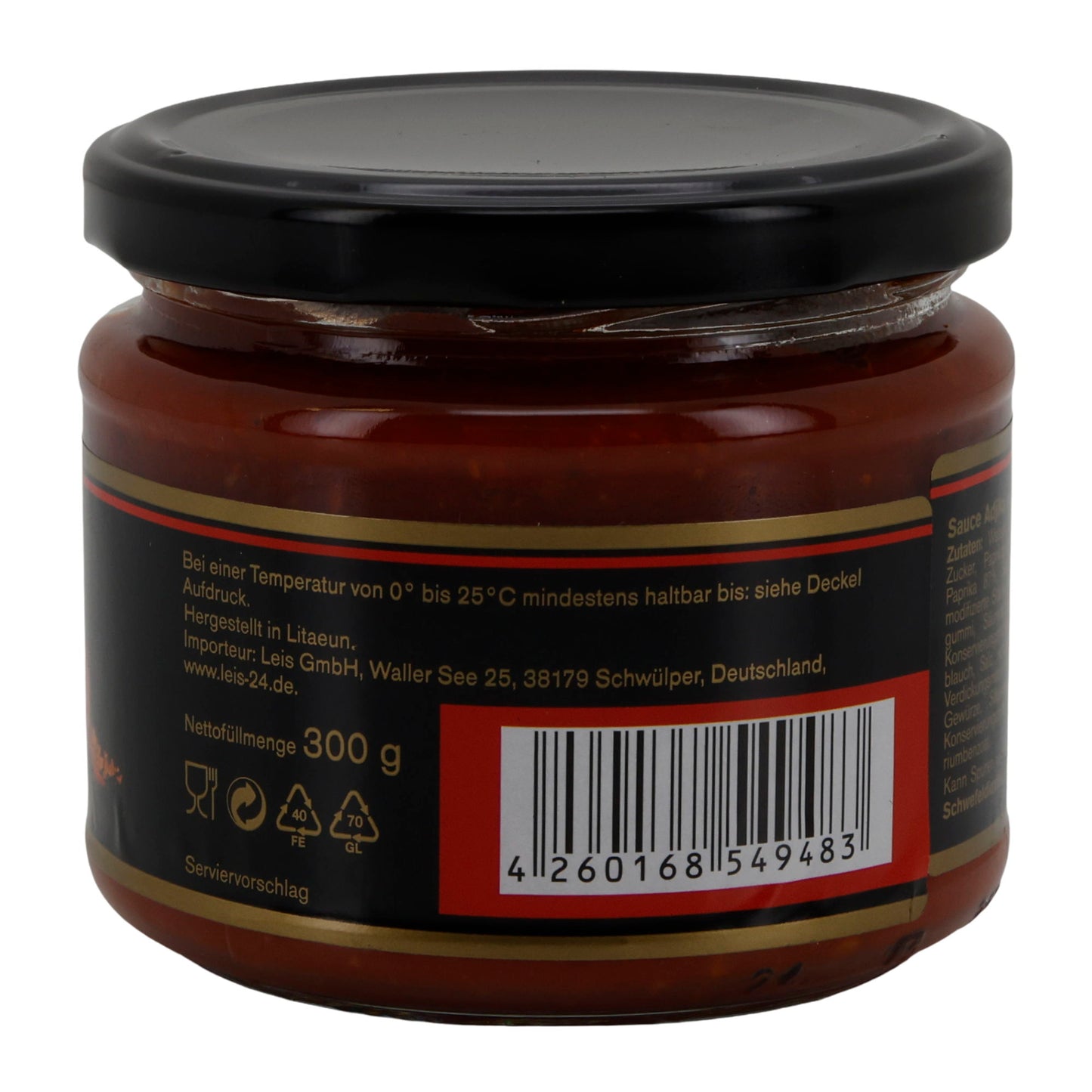 Leis Adjika | extra scharfe Würzsauce | mit Chili & Knoblauch | 300 g