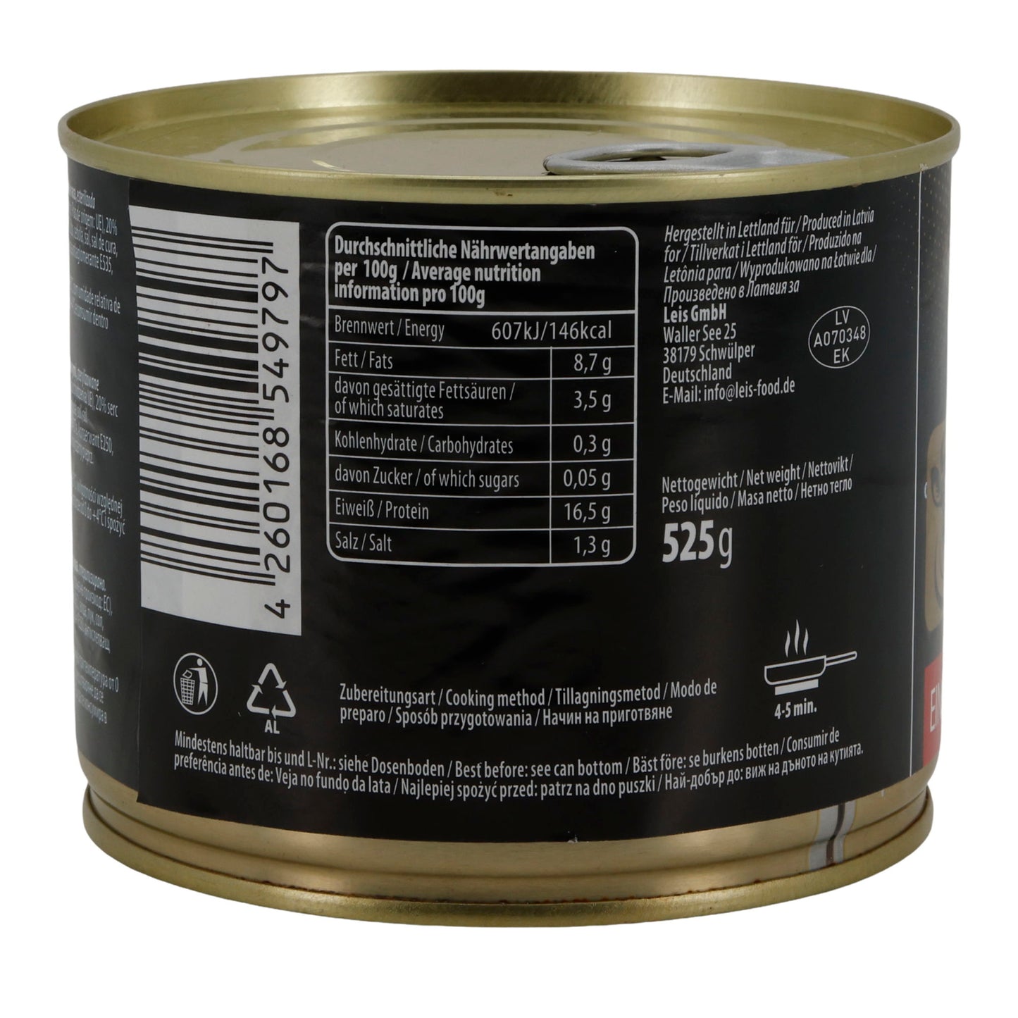 Leis Eingelegtes Rindfleisch mit Rinderherzen | 85 % Fleischanteil | 525 g