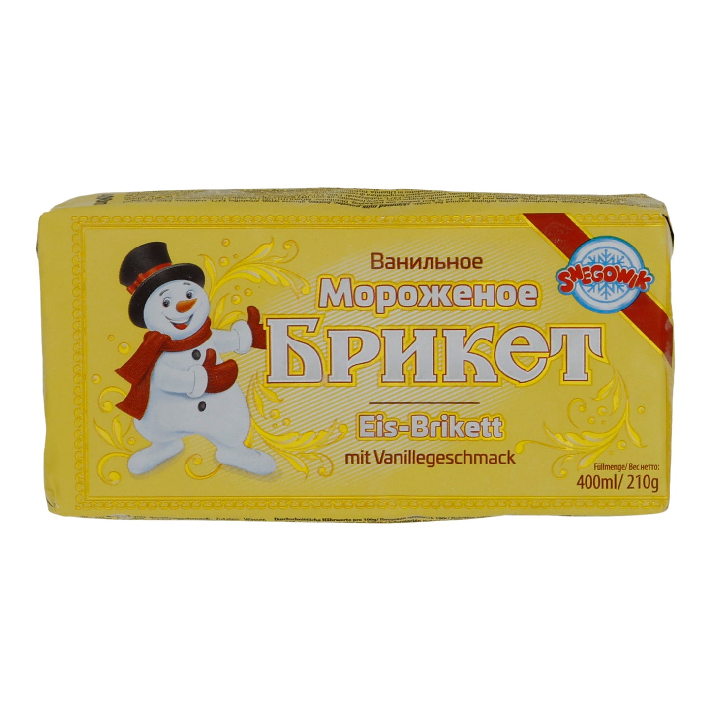 Ice Snezhok | Ice Briquette Vanilla | Classic, Eastern Europe | 400 ml / 210 g