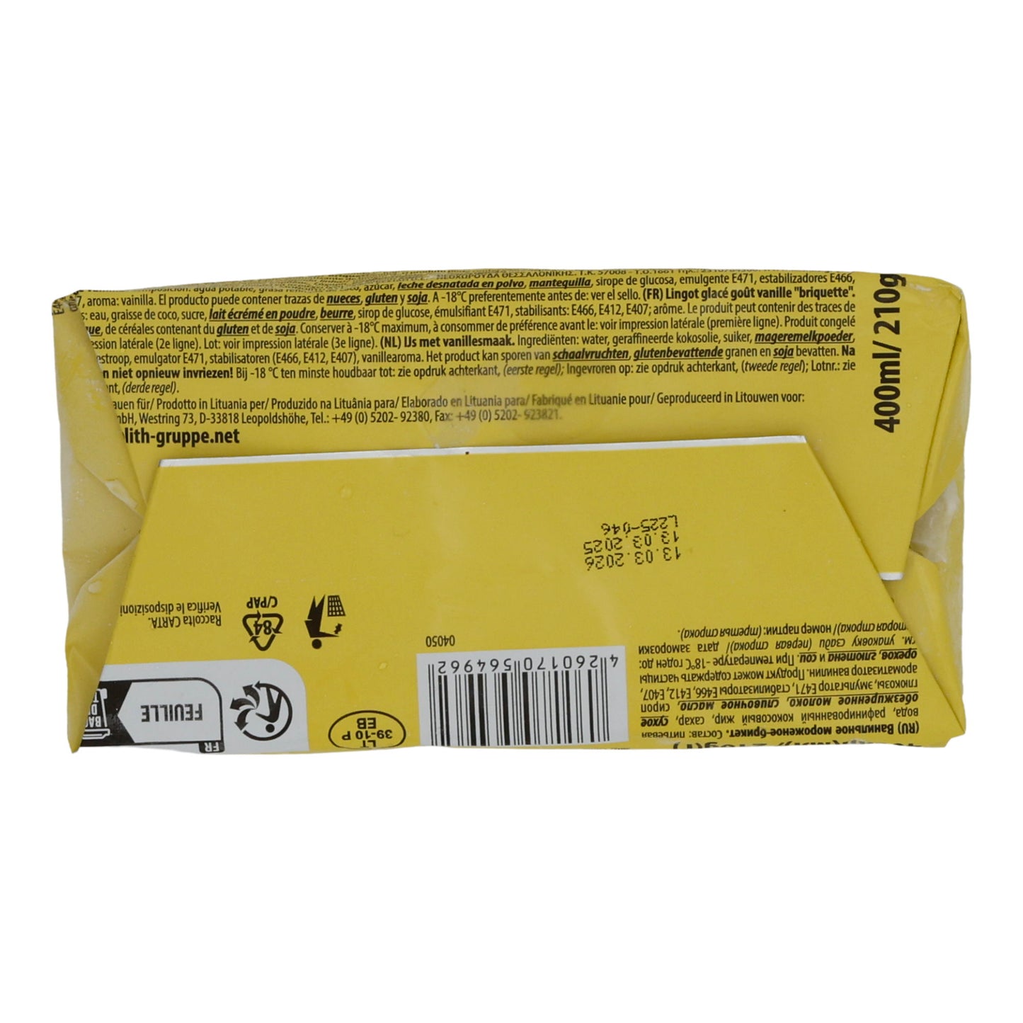 Ice Snezhok | Ice Briquette Vanilla | Classic, Eastern Europe | 400 ml / 210 g