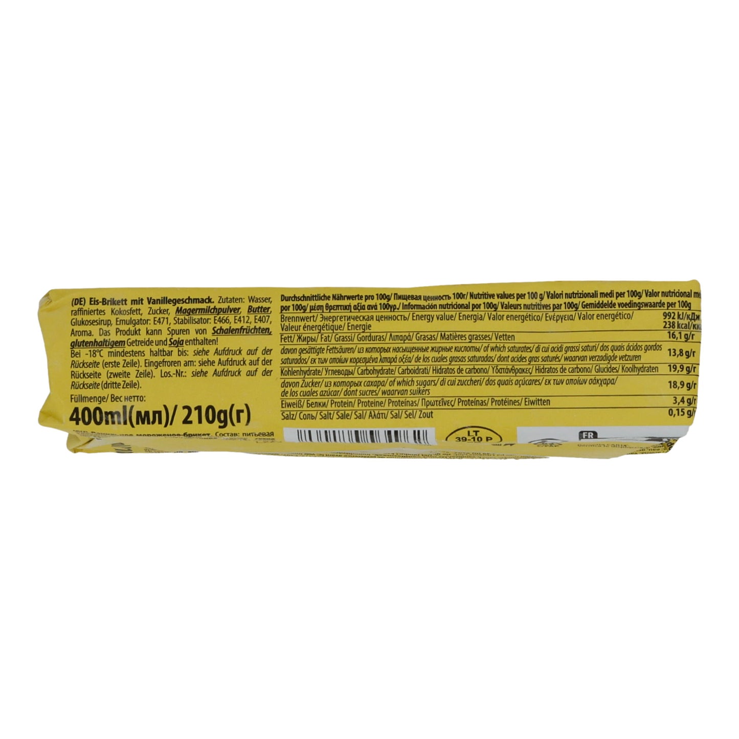 Ice Snezhok | Ice Briquette Vanilla | Classic, Eastern Europe | 400 ml / 210 g