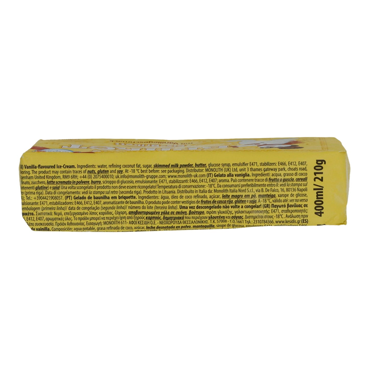 Eis Snezhok | Eis-Brikett Vanille | Klassisch, Osteuropa | 400 ml / 210 g MONOLITH