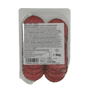 Otlu Salam Özyörem | Helal Sığır Salamı ile Tavuk Eti | Füme ve Otlarla Kaplanmış | 80 g