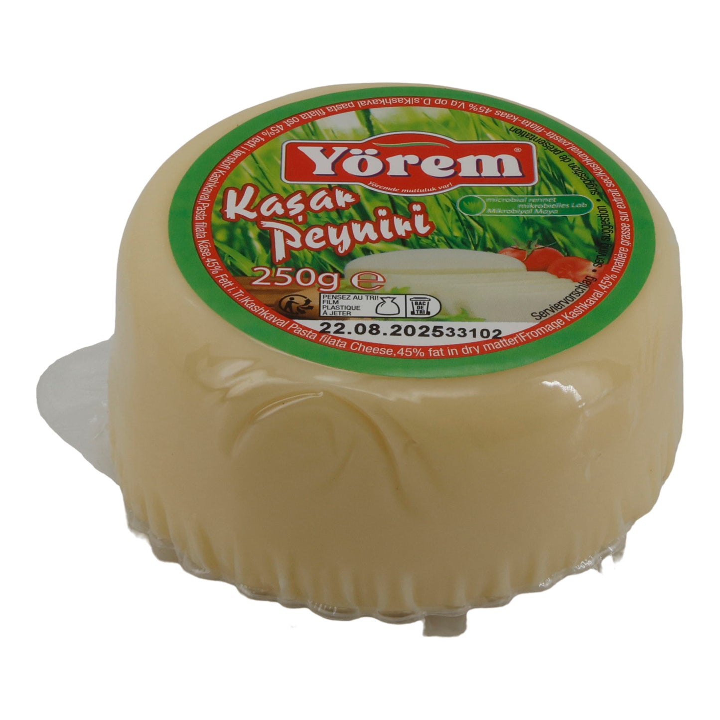 Cheese Yörem Kaşar Cheese | Semi-hard Turkish Cheese | 45% Fat in Dry Matter | 250 g