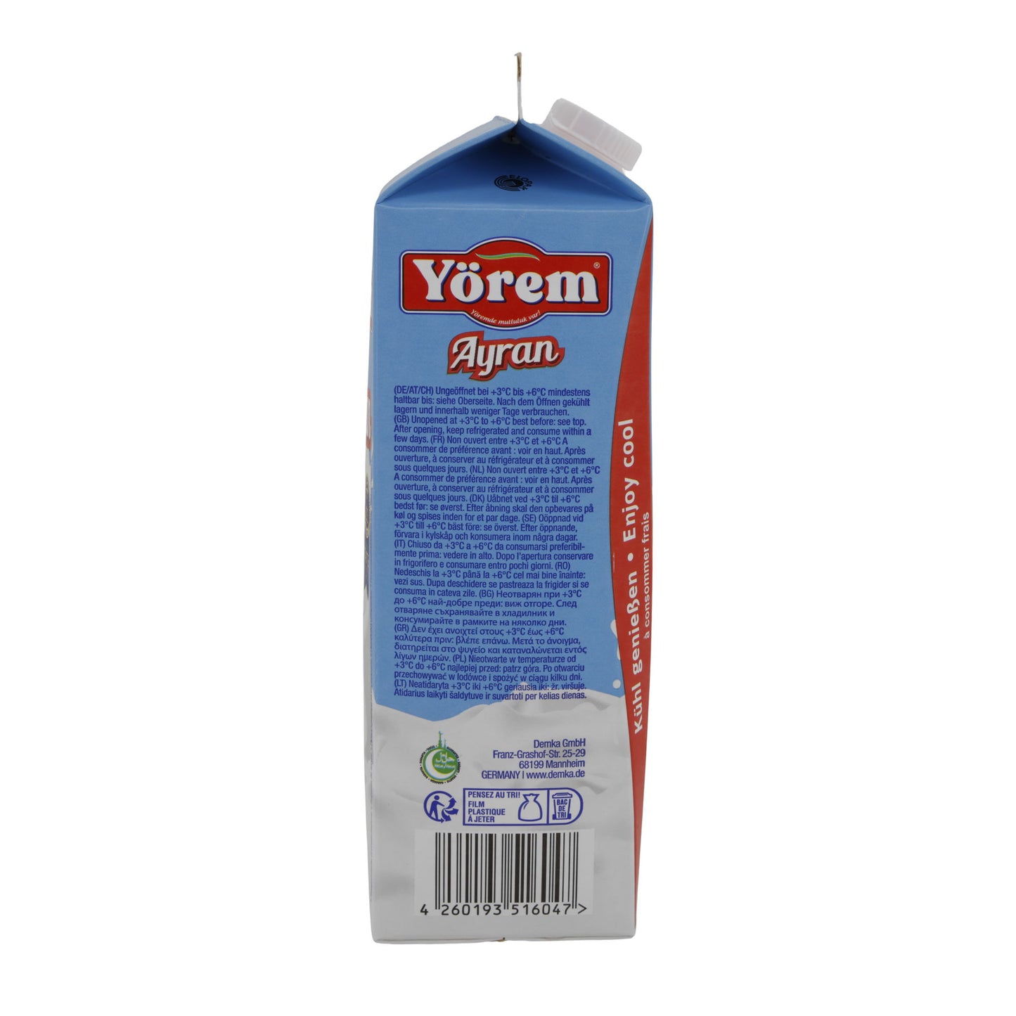 Bevanda allo yogurt Yörem Ayran | Bevanda allo yogurt | Rinfrescante con sale | 1 l