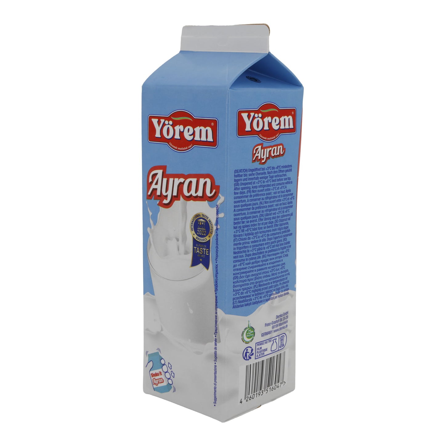 Bevanda allo yogurt Yörem Ayran | Bevanda allo yogurt | Rinfrescante con sale | 1 l
