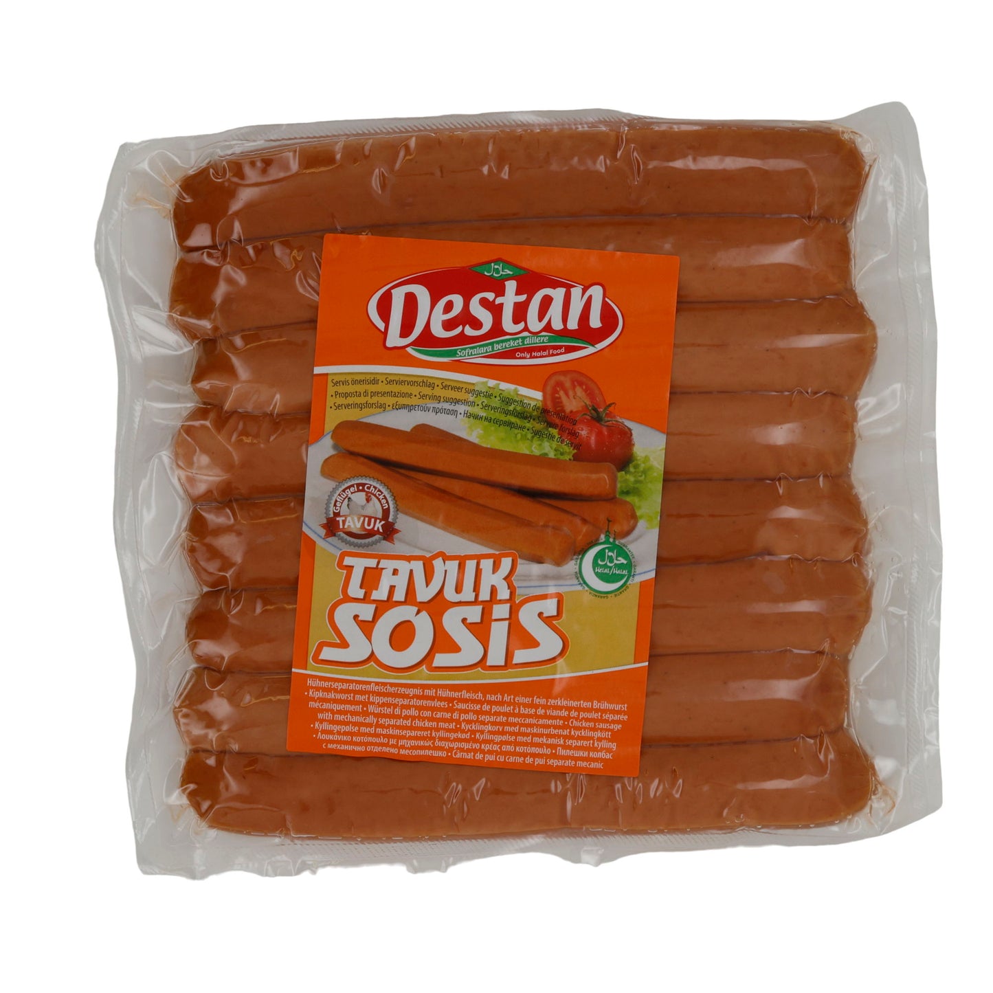 Saucisses de poulet Destan Tavuk Sosis | Saucisses de poulet | Pour un plaisir polyvalent | 400 g