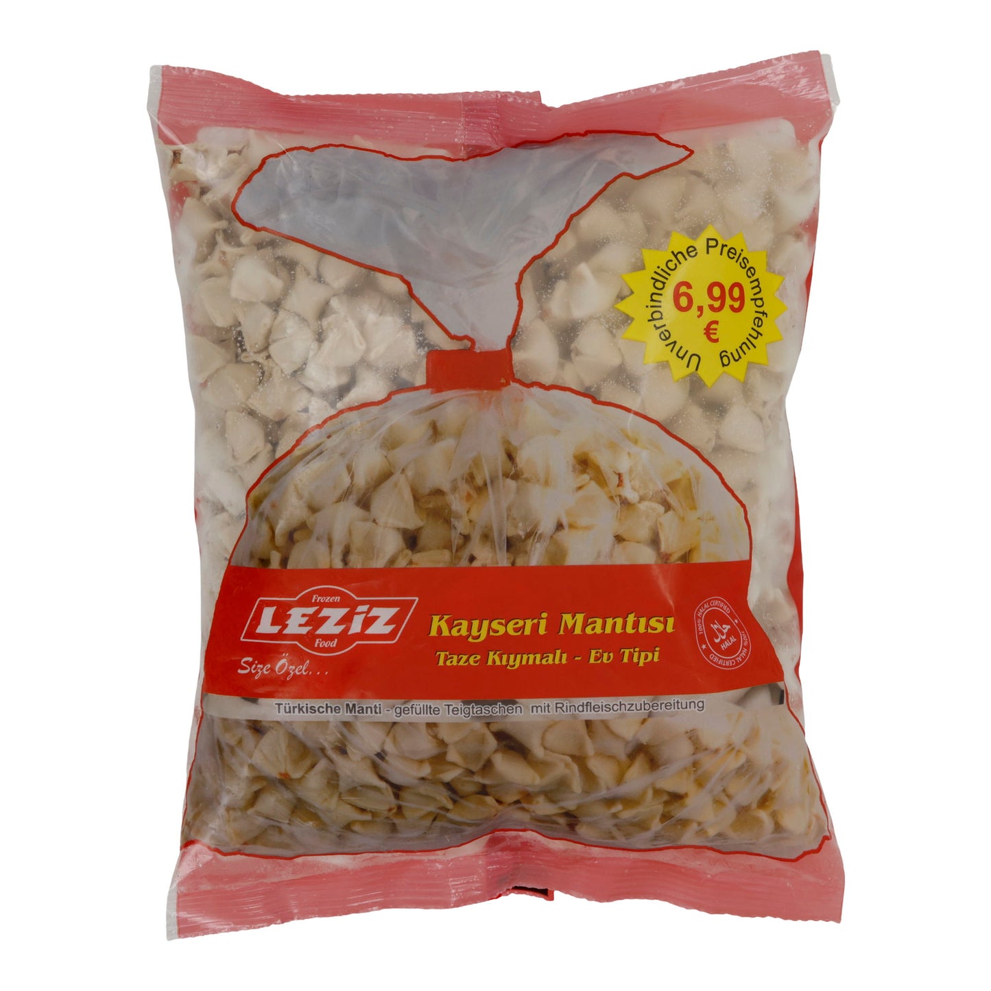 Teigtaschen Leziz | Kayseri Manti | Türkisch, Rindfleischfüllung, Halal, tiefgefroren | 1000 g