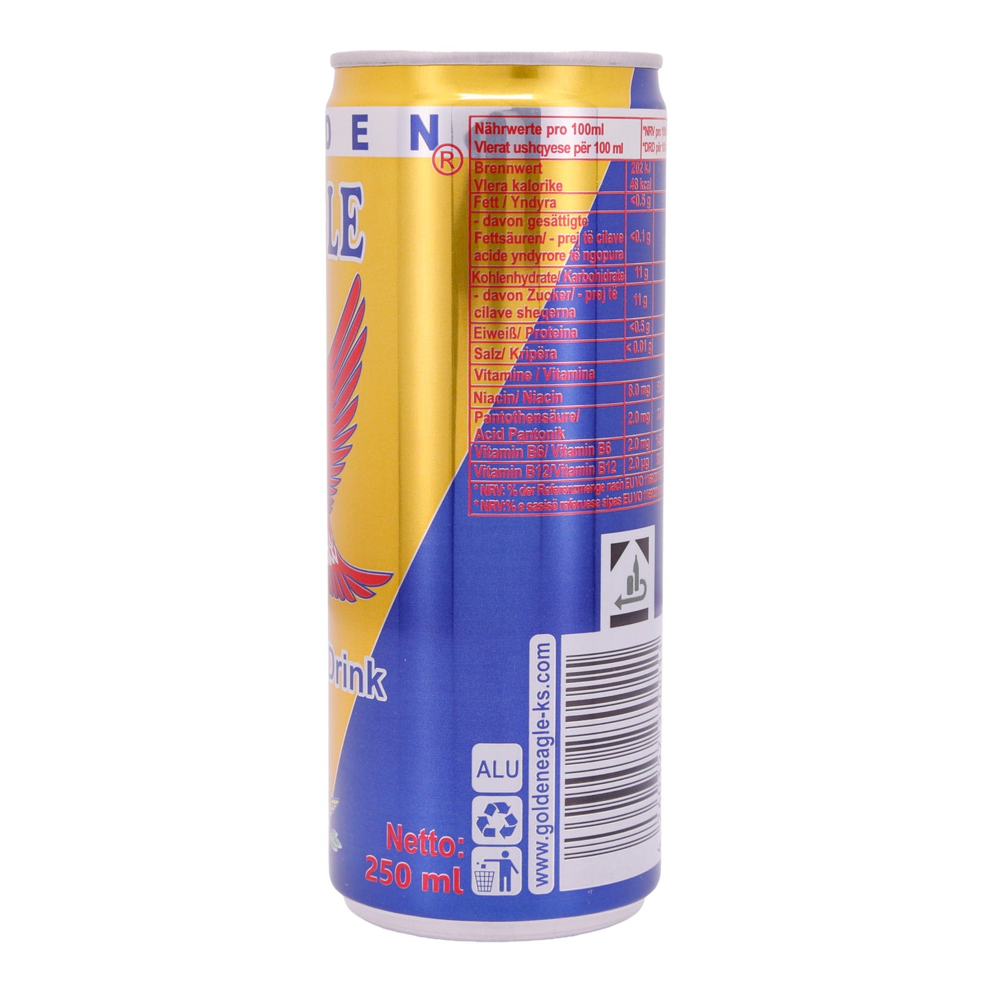 Enerji İçeceği Golden Eagle | İçecek | Kafein ve Taurin ile | 250ml